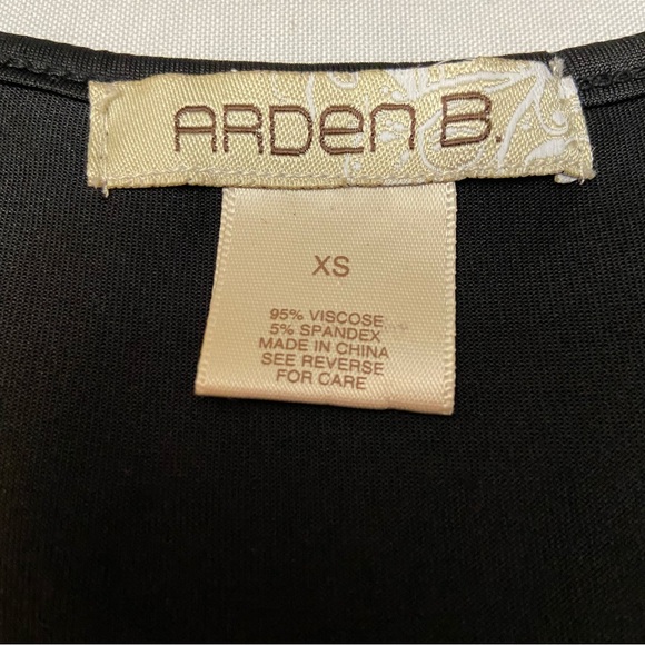 Arden B Sequined Black Womens Razor Back Top- EUC size XS - Picture 3 of 5